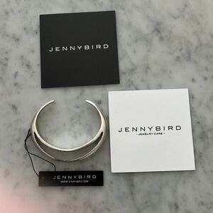 Jenny Bird Silver Crescent Moon Cuff Bracelet